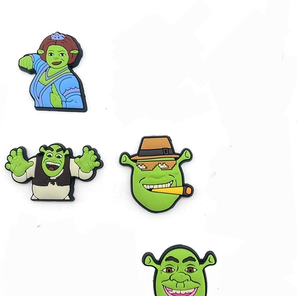 8 Shrek Ears Crocs Charms, 4 Shrek Crocs Shoe Decor Accessories 2" 12 pc Set - Picture 8 of 8